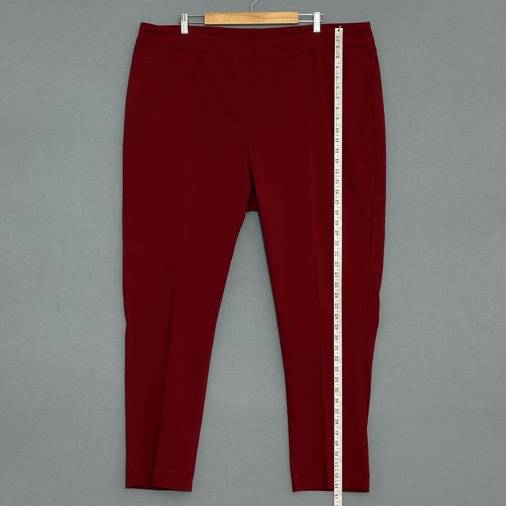 Soft Surroundings Womens Pants Plus 3X Burgundy Pull On Straight Classic Casual - Picture 6 of 13